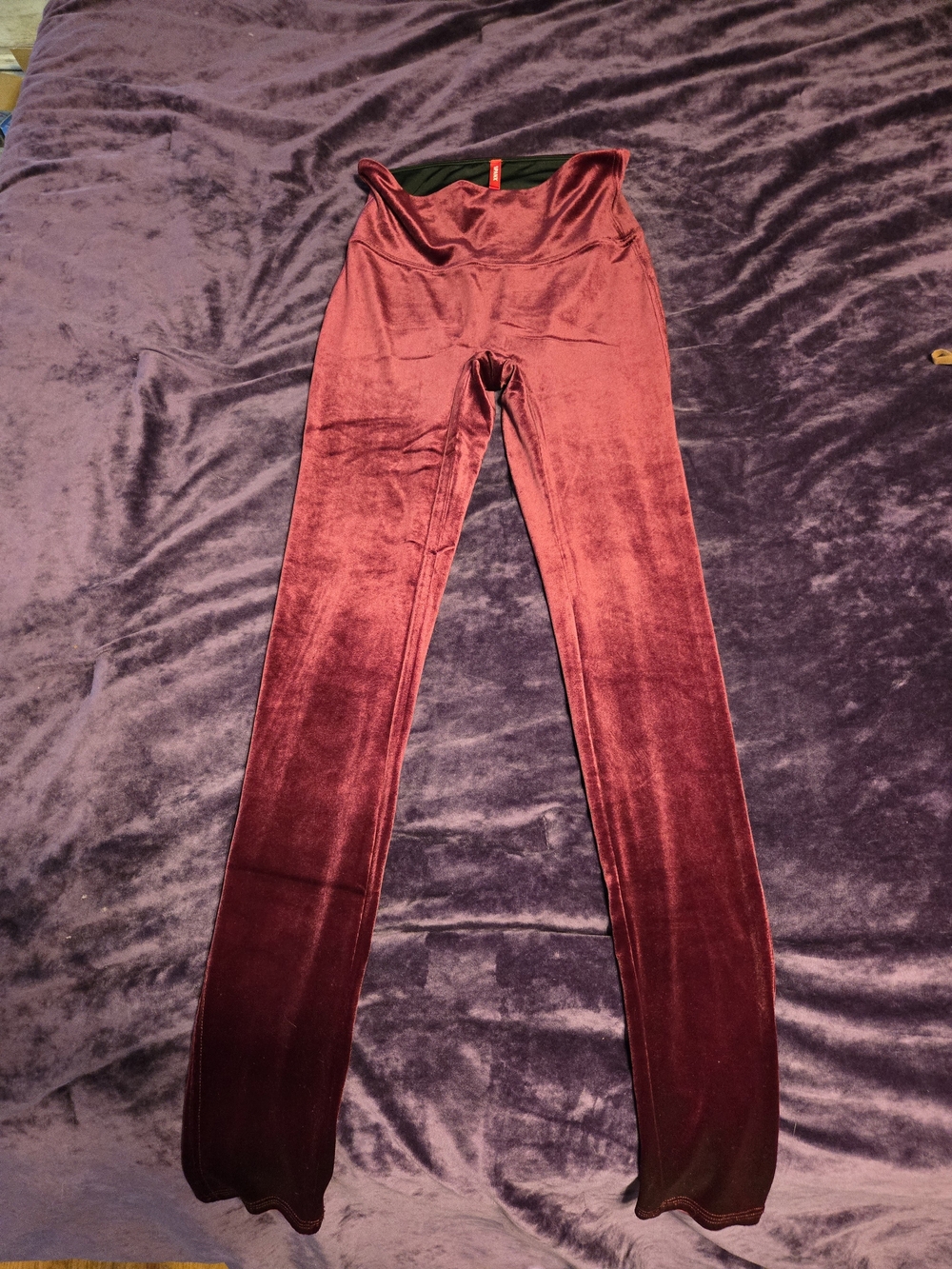 Spanx Velvet Burgundy  Leggings